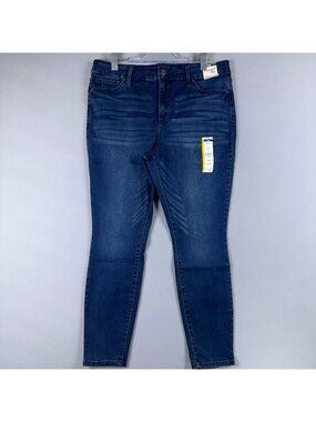 Terra & Sky Jeans Plus Size 14W High-Rise Skinny Dark Wash Stretch Was $22.98